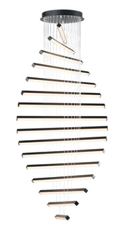 Hover 16-Light LED Pendant in Black - Lamps Expo
