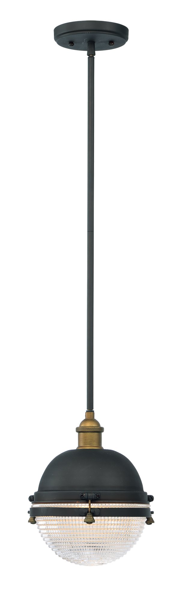 Portside 10" Outdoor Pendant in Oil Rubbed Bronze / Antique Brass
