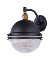 Portside 12" Outdoor Wall Sconce in Oil Rubbed Bronze / Antique Brass