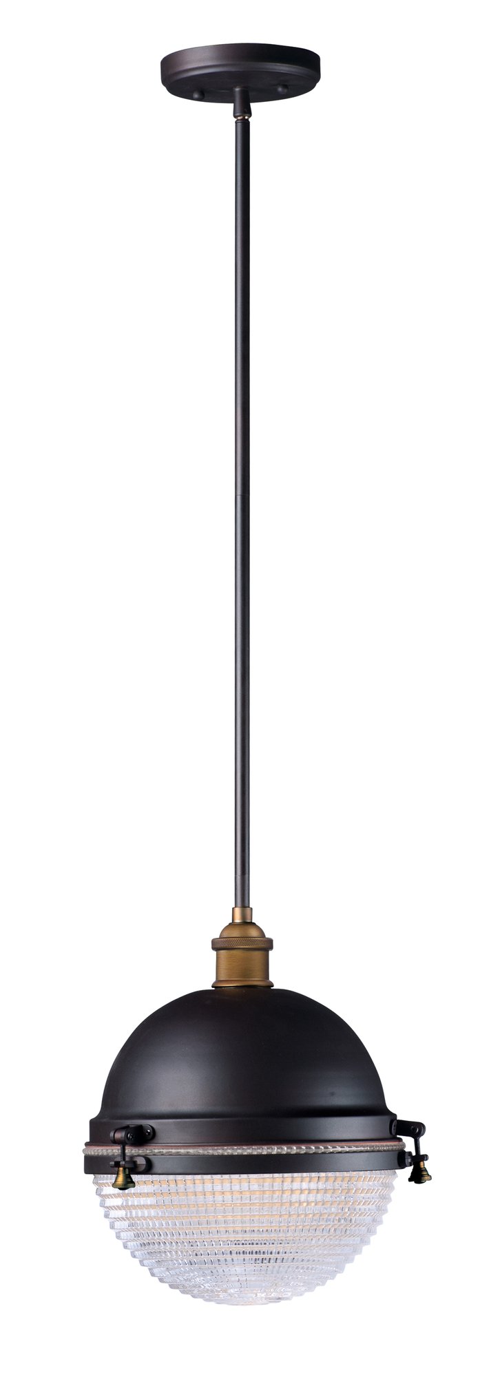 Portside 12" Outdoor Pendant in Oil Rubbed Bronze / Antique Brass
