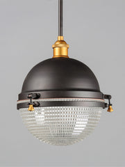 Portside 12" Outdoor Pendant in Oil Rubbed Bronze / Antique Brass