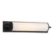 Foster 1 Light Wall Mount in Matte Black with White Glass