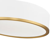 Bradley 1 Light 16" Flush Mount in Matte White + Modern Gold