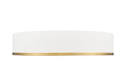 Bradley 1 Light 20.25" Flush Mount in Matte White + Modern Gold