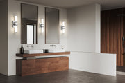 Idris 1 Light 18.5" Vanity in Chrome in a room setting