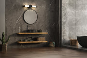 Idris 1 Light 18.5" Vanity in Matte Black in a room setting