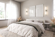 Idris 1 Light 25.5" Vanity in Brushed Nickel in a room setting