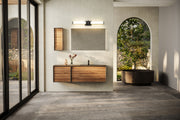Idris 1 Light 32.5" Vanity in Matte Black in a room setting