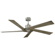 Aspen 56" Ceiling Fan in Brushed Steel
