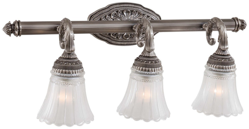 Europa 3-Light Bath Vanity Light in Brushed Nickel