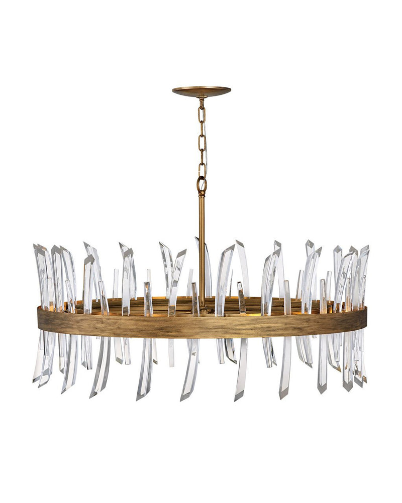 Revel 10-Light Chandelier in Burnished Gold