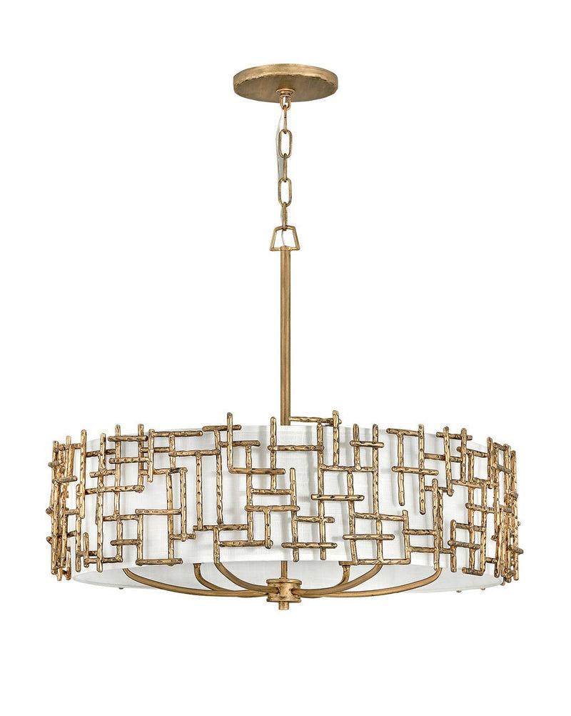 Farrah 6-Light Chandelier in Burnished Gold