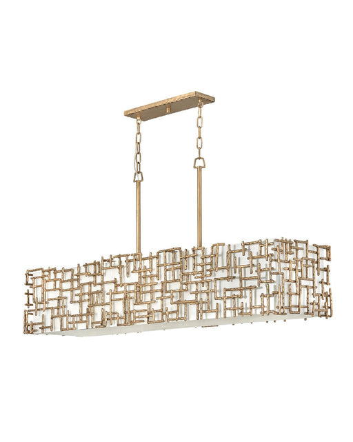 Farrah 48" 8-Light Linear Chandelier in Burnished Gold