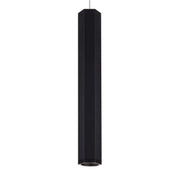 Blok Large Pendant in Matte Black and Satin Nickel with Freejack Glass