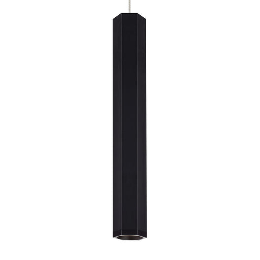 Blok Large Pendant in Matte Black and Satin Nickel with Freejack Glass