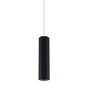 Blok Small Pendant in Matte Black and Satin Nickel with Freejack Glass