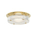 Heath Flush Mount in Aged Brass with Clear Glass Shade