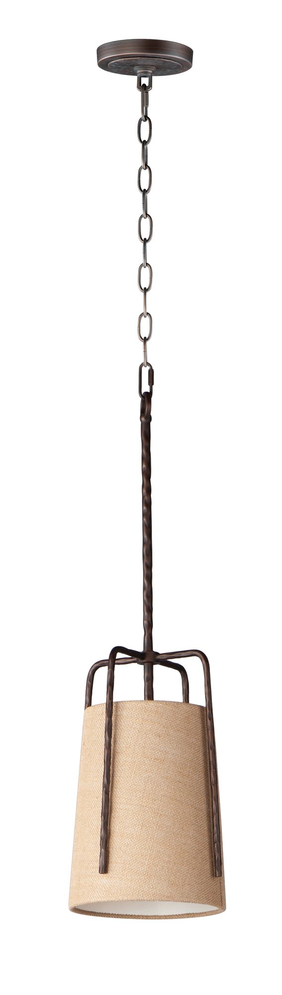 Pitchfork 1 Light Small Pendant in Oil Rubbed Bronze