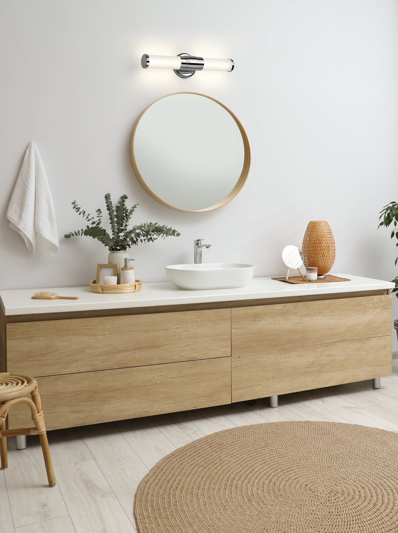 Warwick 1 Light 18.5" Vanity in Chrome in a room setting