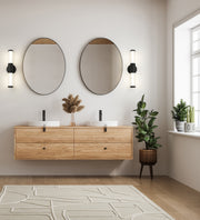 Warwick 1 Light 18.5" Vanity in Matte Black in a room setting