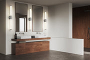 Warwick 1 Light 32.5" Vanity in Brushed Nickel in a room setting