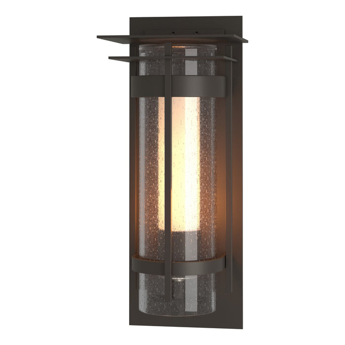 Torch with Top Plate Large Outdoor Sconce in Coastal Dark Smoke - 305998-SKT-77-ZS0656 by Hubbardton Forge