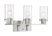 Sommerset 3-Light Bath Vanity Light in Brushed Nickel