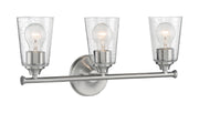 Bransel 3-Light Bath Vanity Light in Brushed Nickel