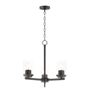 Corona 3 Light Chandelier in Black
