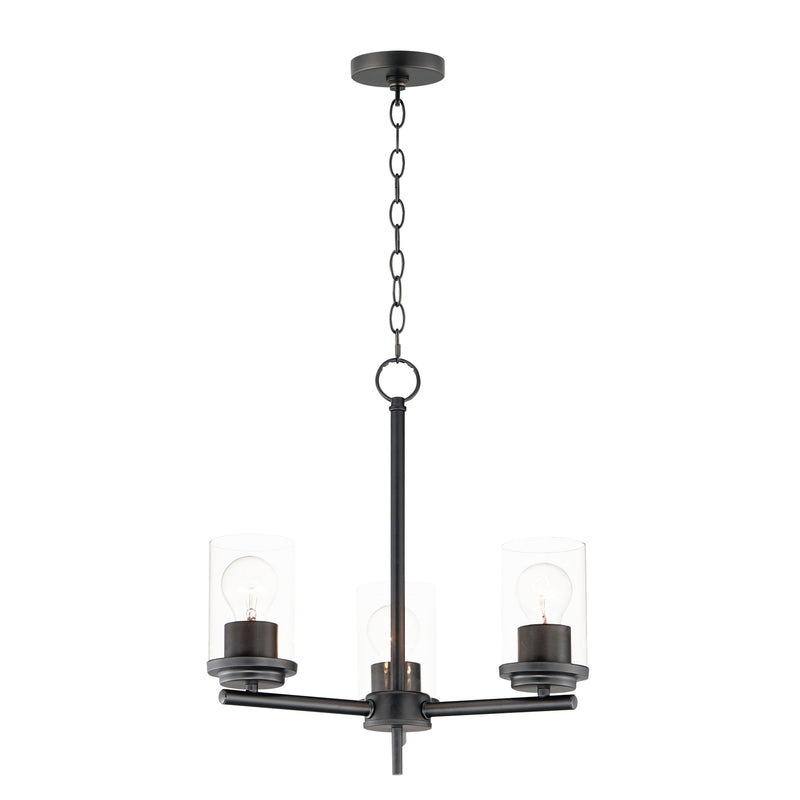 Corona 3 Light Chandelier in Black