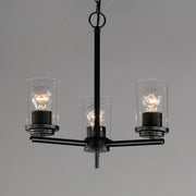 Corona 3 Light Chandelier in Black