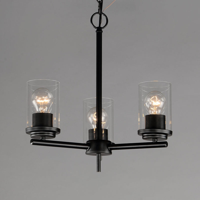 Corona 3 Light Chandelier in Black