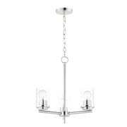 Corona 3 Light Chandelier in Satin Nickel