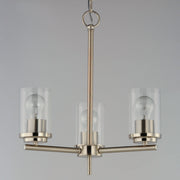 Corona 3 Light Chandelier in Satin Nickel