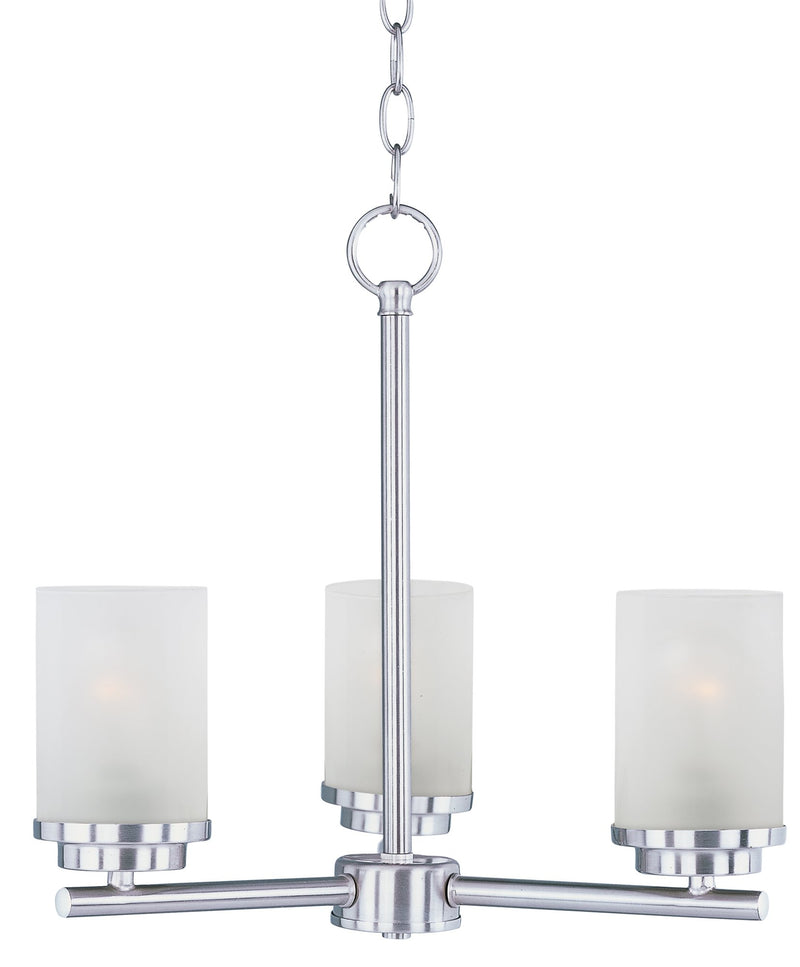 Corona 3 Light Chandelier in Satin Nickel