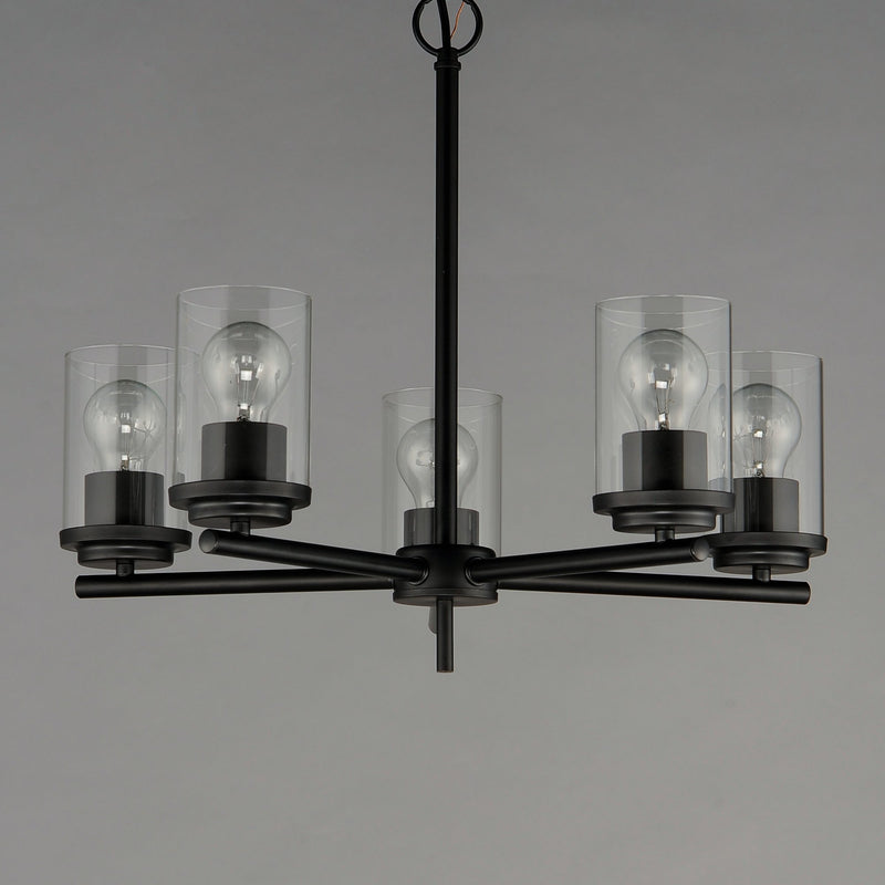 Corona 5 Light Chandelier in Black