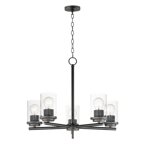 Corona 5 Light Chandelier in Black