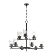 Corona 9 Light Chandelier in Black