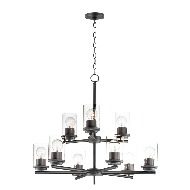 Corona 9 Light Chandelier in Black
