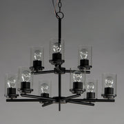 Corona 9 Light Chandelier in Black