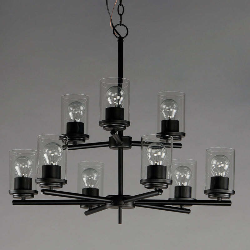 Corona 9 Light Chandelier in Black