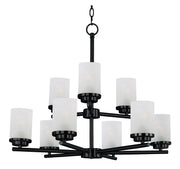 Corona 9 Light Chandelier in Black