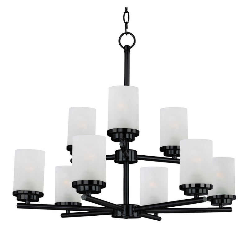 Corona 9 Light Chandelier in Black