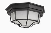 Crown Hill 2 Light Outdoor Flush Mount in Black