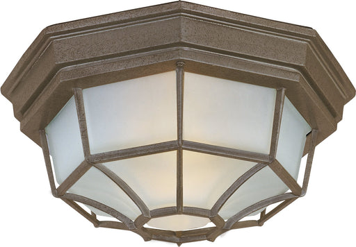 Crown Hill 2 Light Outdoor Flush Mount in Rust Patina