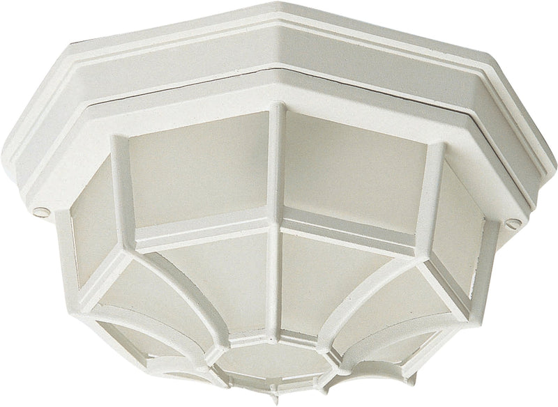 Crown Hill 2 Light Outdoor Flush Mount in White