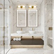 Solange 1 Light 18.5" Vanity in Modern Gold in a room setting