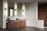 Solange 1 Light 32.5" Vanity in Brushed Nickel in a room setting