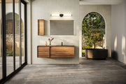 Solange 1 Light 32.5" Vanity in Matte Black in a room setting