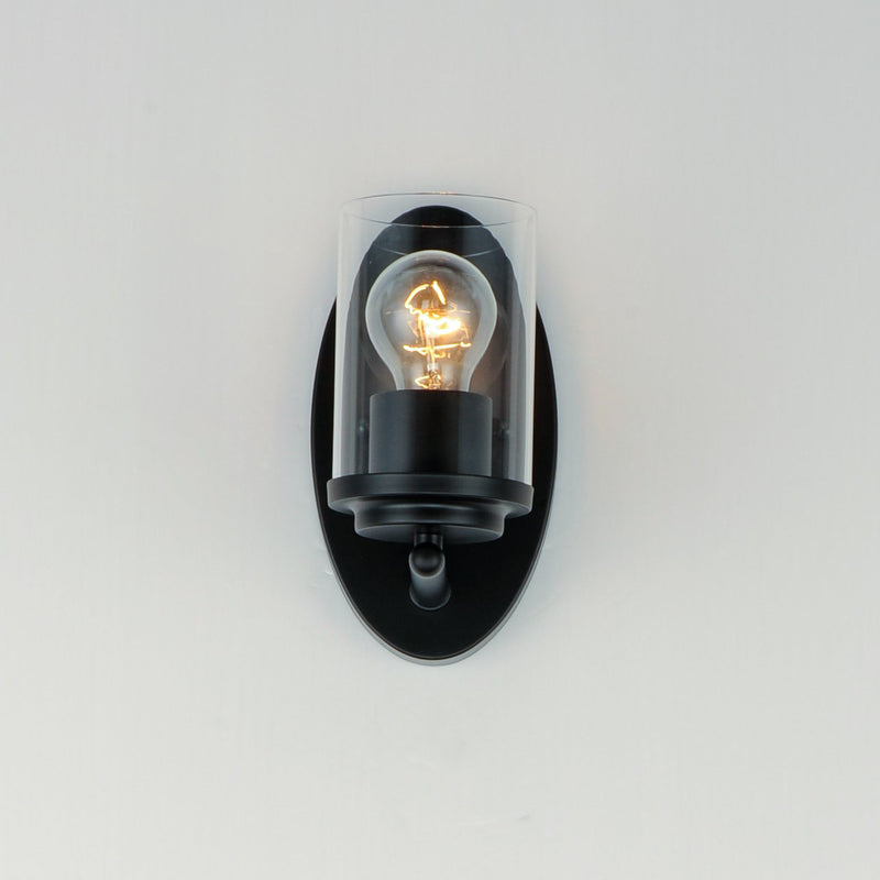 Corona 1 Light Wall Sconce in Black